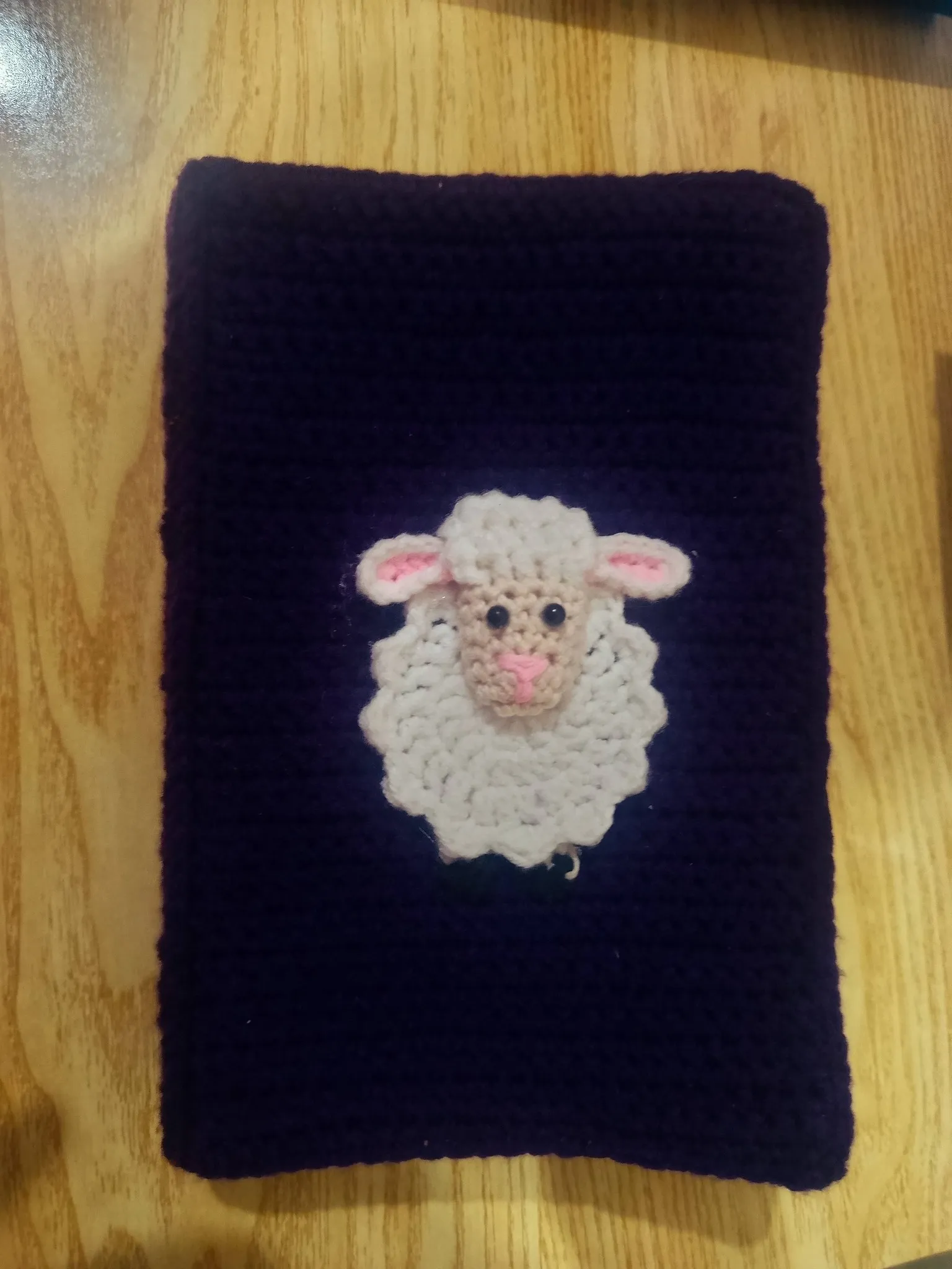 Crochet Book Cover - Sheep